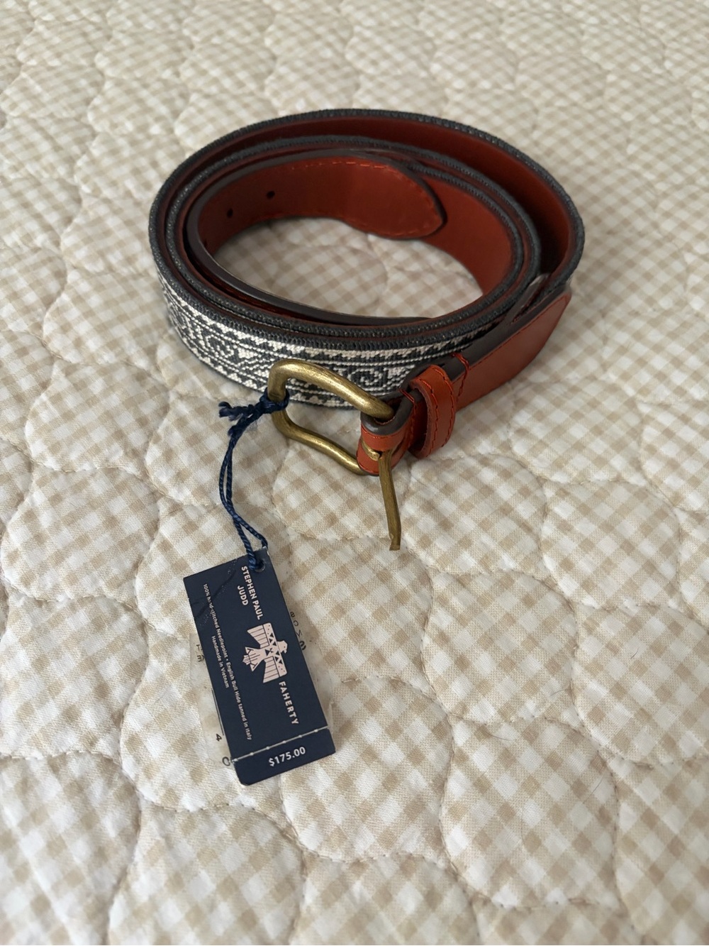 Stephen Paul Judd Faherty belt